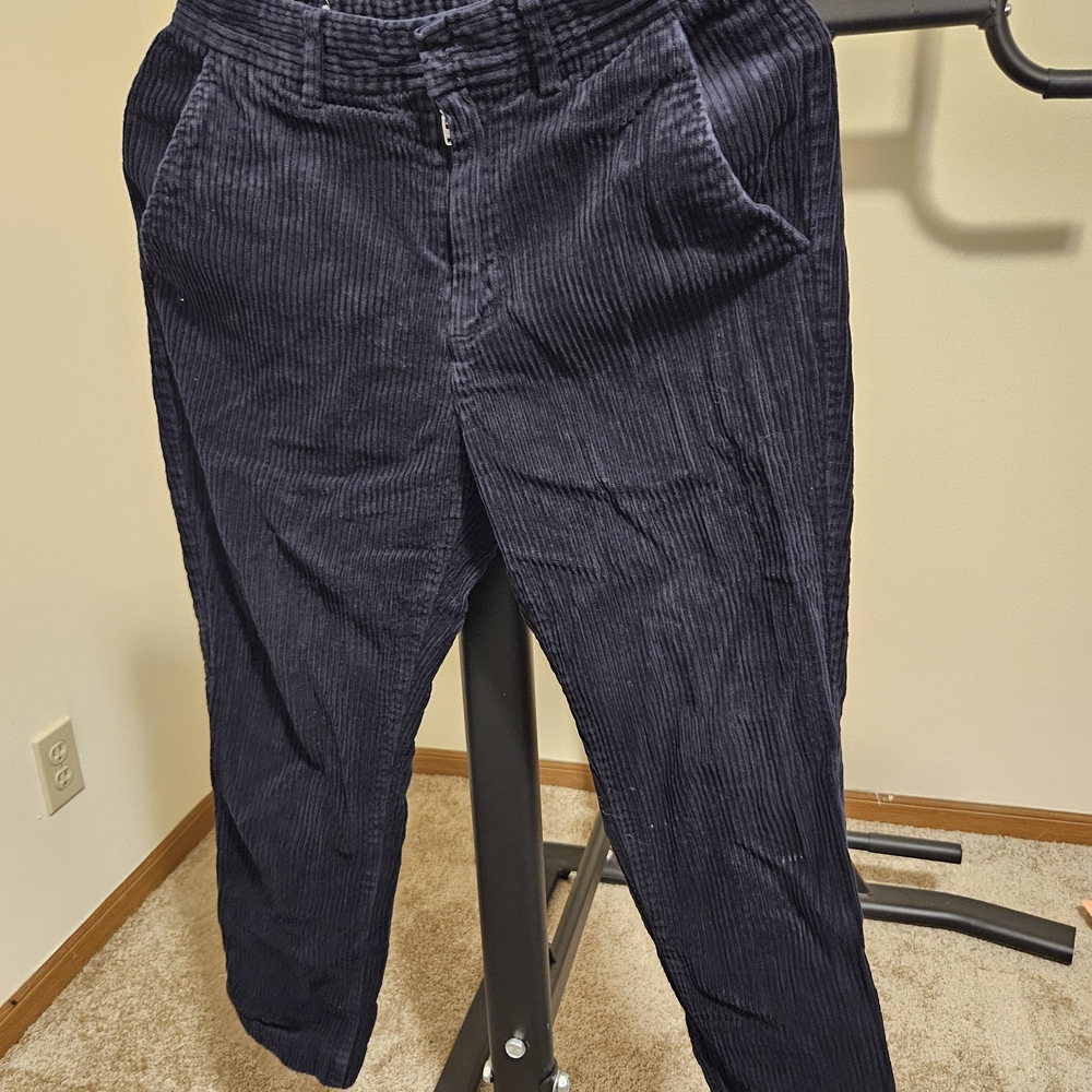 Zara Men's Corduroy Pants - Dark Blue